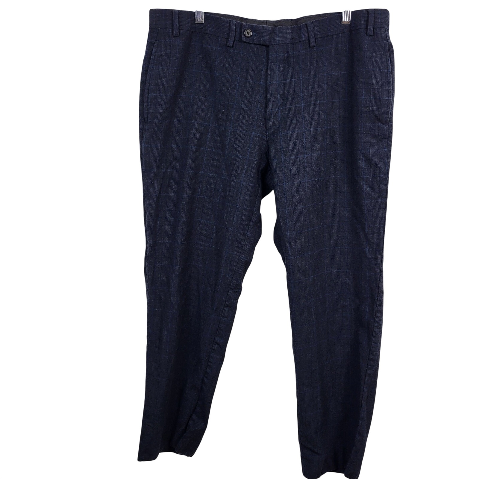 Lauren Ralph Lauren Mens 38x30 100% Wool Dress Pants Blue Textured Flat Front